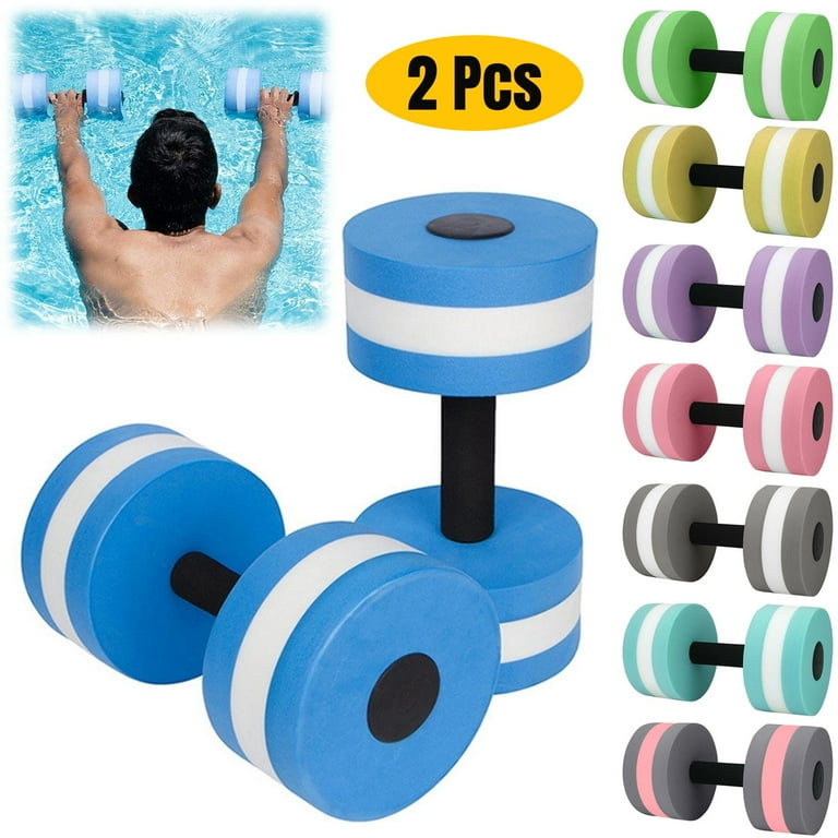 TQWQT Aquatic Dumbells 2PCS Water Aerobic Exercise Foam Dumbbell Pool Resistance Water Aqua Fitness Barbells Hand Bar Exercises Equipment for Weight Loss Walmart