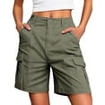 thumbnail image 1 of TQWQT Army Green Shorts Women Dressy Casual Bermuda Shorts 7 Inch Inseam High Waisted Trendy Summer 7 Inch Inseam Shorts with 6 Pockets Army Green XS, 1 of 9
