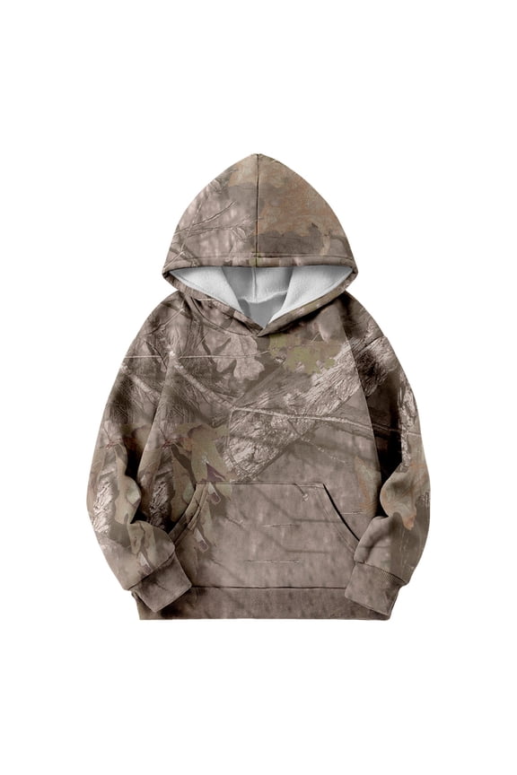 Back to School Clothes for Teen Girls Kids 4-5 Years Long Sleeve Camo Hoodie Maple Leaf Print Cute Drawstring Preppy Pullover Graphic Hoodie