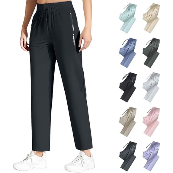 TQWQT Beeswan Pants for Women Over 50 Sports Stretch Active Pants Summer Quick Drying Breathable Palcomfy Pants Casual Beeswan Pants with Pockets Green S
