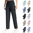 thumbnail image 1 of TQWQT Beeswan Pants for Women Over 50 Casual Stretch Active Pants Breathable Quick Drying Comfy Pants Summer Palcomfy Pants with Pockets Blue 5XL, 1 of 7