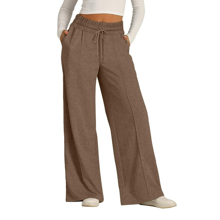 TQWQT Cargo Sweatpants for Women Casual Elastic Drawstring Wide