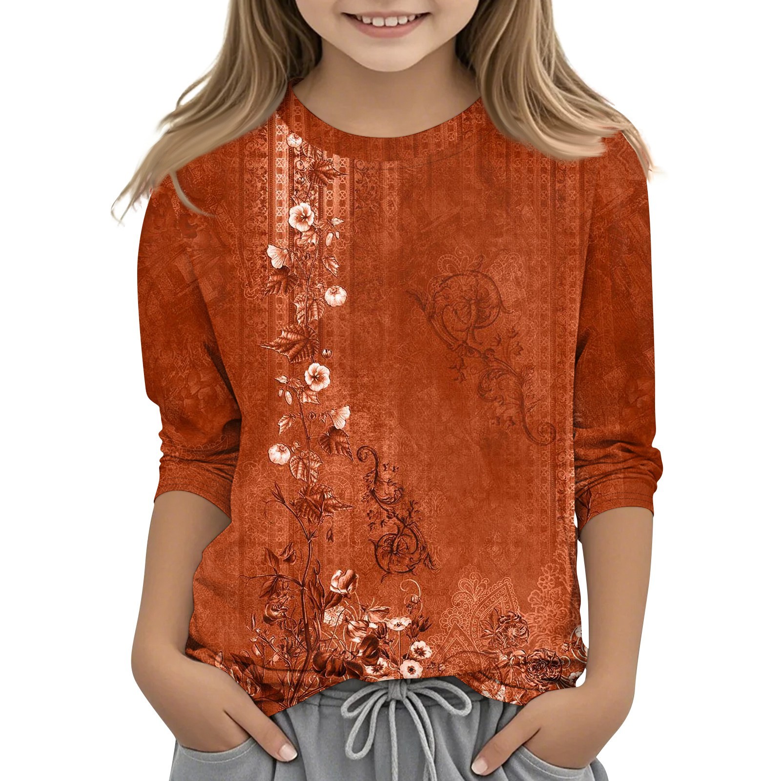 Robe Fille Maurices Taille 11/12 Abricot/tan Sans Manches - Coton - Longueur Genou - Occasion Très Bon état