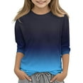 thumbnail image 1 of TQWQT Fall 3/4 Sleeve Shirts for Girls Size 9-10 Graphic Girls Tops Tween Girls Clothes Kids Crew Neck Cute Tshirts Trendy Fall Outfits, 1 of 4