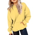 thumbnail image 1 of TQWQT Girl's Oversized Hoodie Size 10-12 Sweatshirts Long Sleeve Basic Yellow Hoodie Cute Hooded Pullover Top Trendy Sweatshirts 3-4 Years, 1 of 5