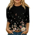 thumbnail image 1 of TQWQT Girls 3/4 Sleeve Shirts Fall Cute Graphic Shirts Size 10-12 Kids Crew Neck T-shirts Trendy Girls Tops Tween Girls Clothes Multicolor 3-4 Years, 1 of 4