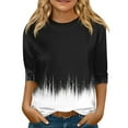 thumbnail image 1 of TQWQT Girls 3/4 Sleeve Shirts Size 10-12 Floral Girls Tops Tween Girls Clothes Kids Crew Neck Cute T-shirts Trendy Fall Outfits Dark Gray 9-10 Years, 1 of 4