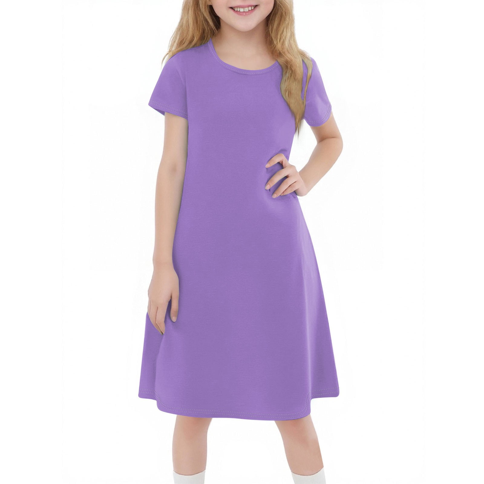 Purple Sweater Dress - Tween