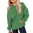thumbnail image 1 of TQWQT Girls Green Hoodie Size 10-12 Plain Pullover Top Drawstring Long Sleeve Basic Trendy Sweatshirts Oversized Cute Sweatshirts 3-4 Years, 1 of 5