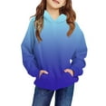 thumbnail image 1 of TQWQT Girls Oversized Hoodie Size 10-12 Sweatshirts Long Sleeve Gradient Blue Hoodie Cute Hooded Pullover Hoodies Trendy Tween Girl Clothing 9-10 Years, 1 of 4