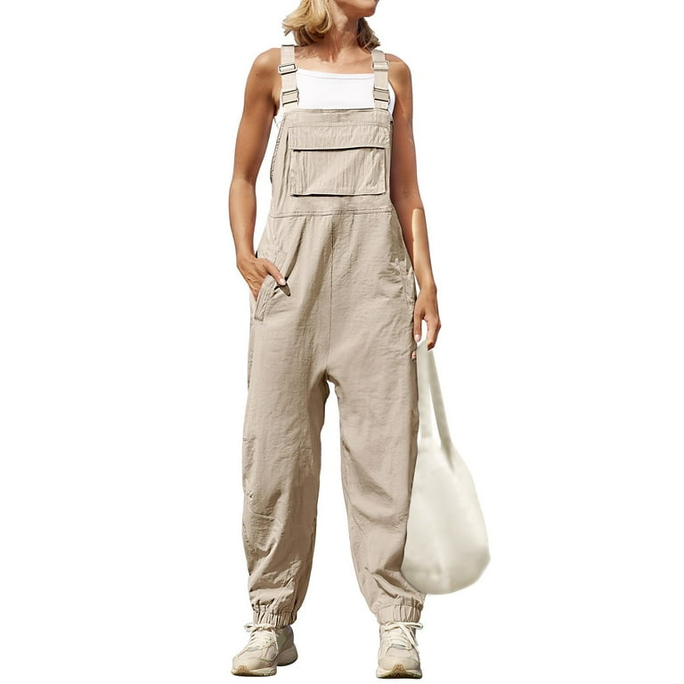 Beige cargo jumpsuit hotsell