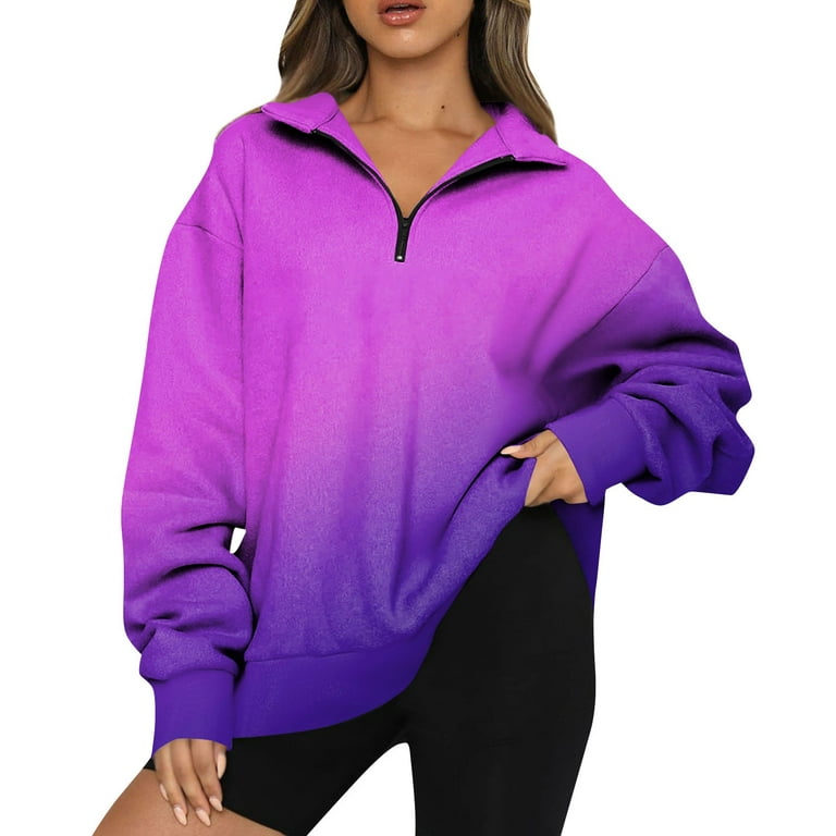  Rpvati Womens Sweatshirts V Neck Womens Hoodies Lightweight  Basics Womens Clothing Long Sleeve Ethnic Floral Womens Hoodies Pullover  Oversized Plus Size Clothes With Pocket Purple Xl : Ropa, Zapatos y Joyería