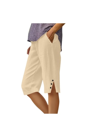 Bermuda/Short JACK Pour Femme - Taille 10, Beige, Ourlet Relevé | Occasion Très Bon État