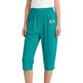 thumbnail image 1 of TQWQT Linen Capri Pants for Women Trendy Summer Cropped Pants Wide Leg Elastic Waist Lightweight Lounge Pants Dressy Casual Drawstring Capris with Pockets Green M, 1 of 3