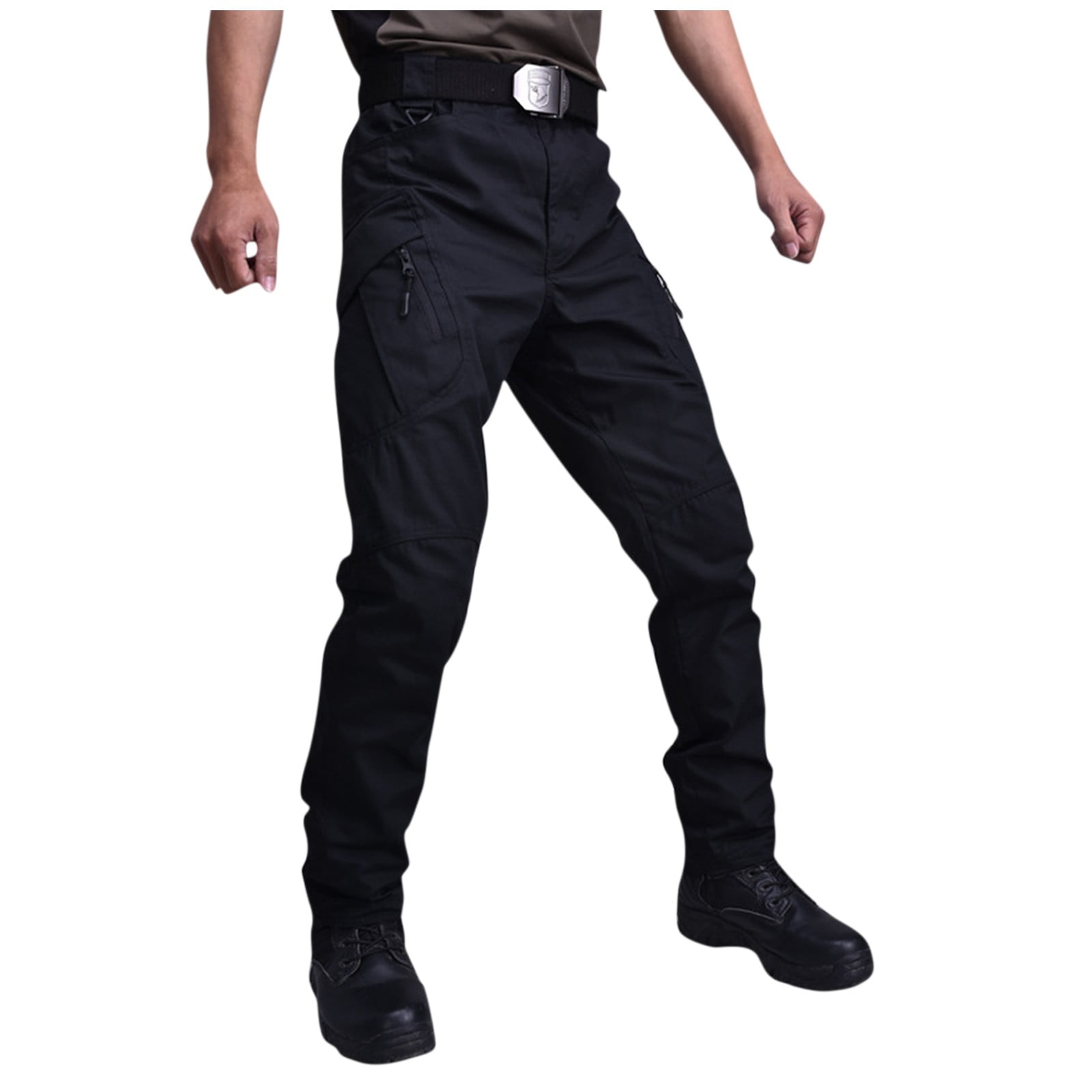 TQWQT Men's Hiking Pants Casual Joggers Athletic Pants Loose Fit Hiking Trousers  Outdoor Wearing Pants with Pockets,Black M 