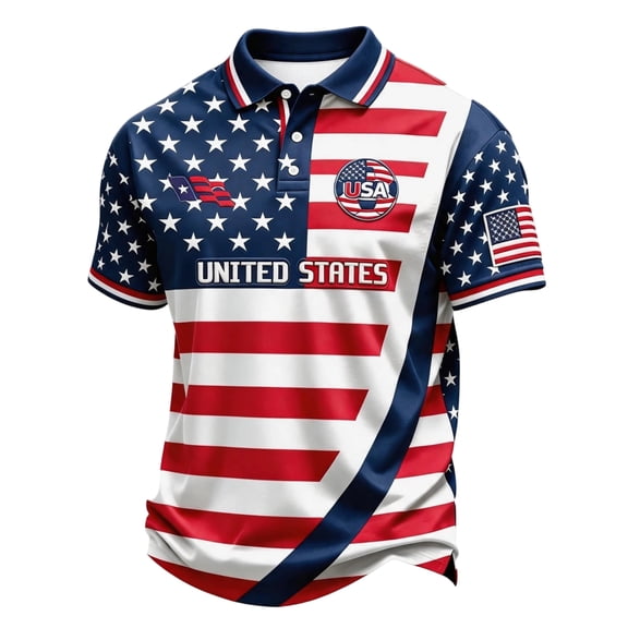 TQWQT Men's National Team Shirt Patriotic Mexico Soccer Jersey Short Sleeve 2026 Football Shirt Fan Crew Neck Polo Shirt American Flag Graphic Tee Sky Blue L