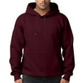 thumbnail image 1 of TQWQT Mens Solid Pullover Hoodie Drawstring Hooded Sweatshirt with Kangaroo Pocket and Ribbed Cuffs Casual Long Sleeve Basic Top Fall Clothes Wine S, 1 of 5