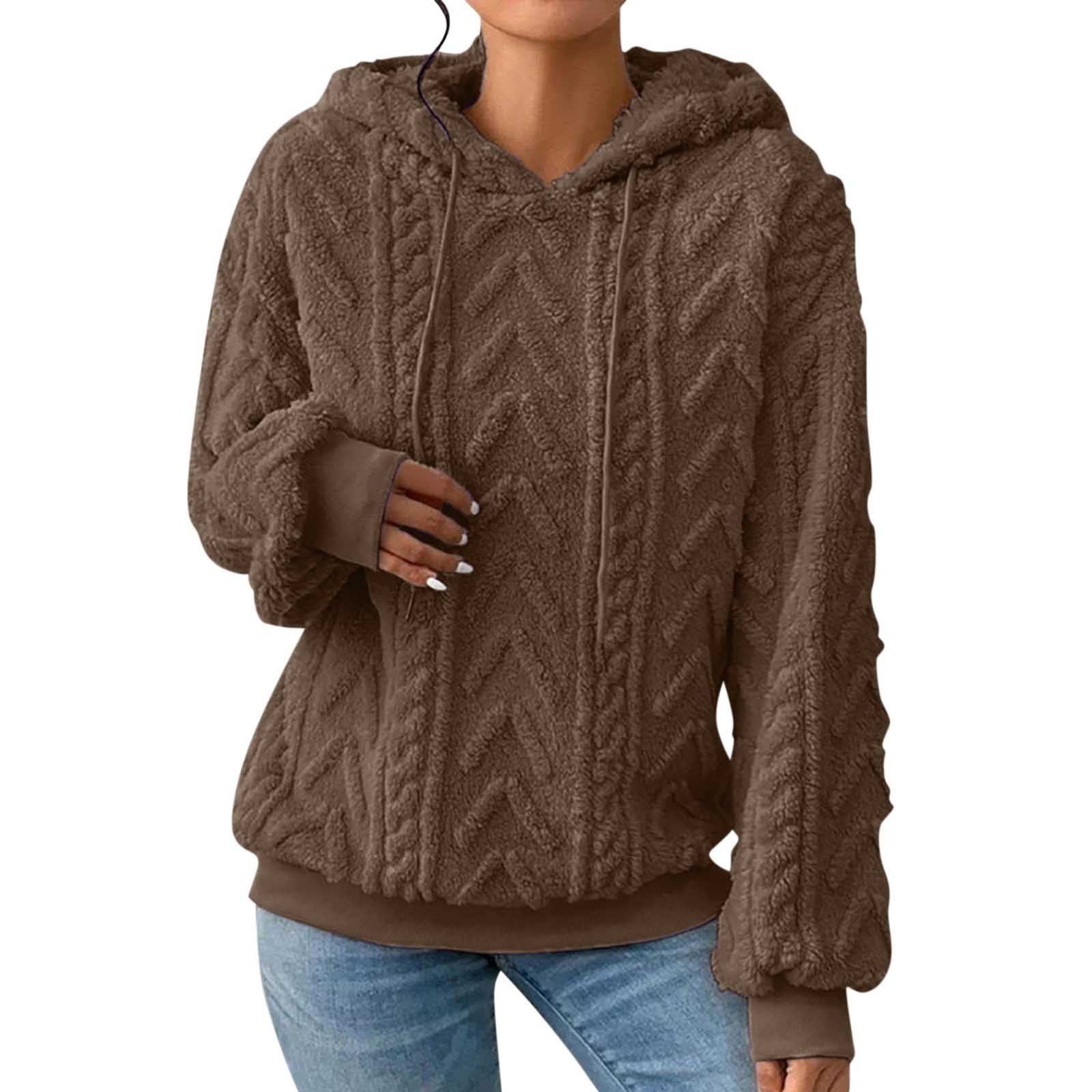 Fuzzy sweater with hood hotsell