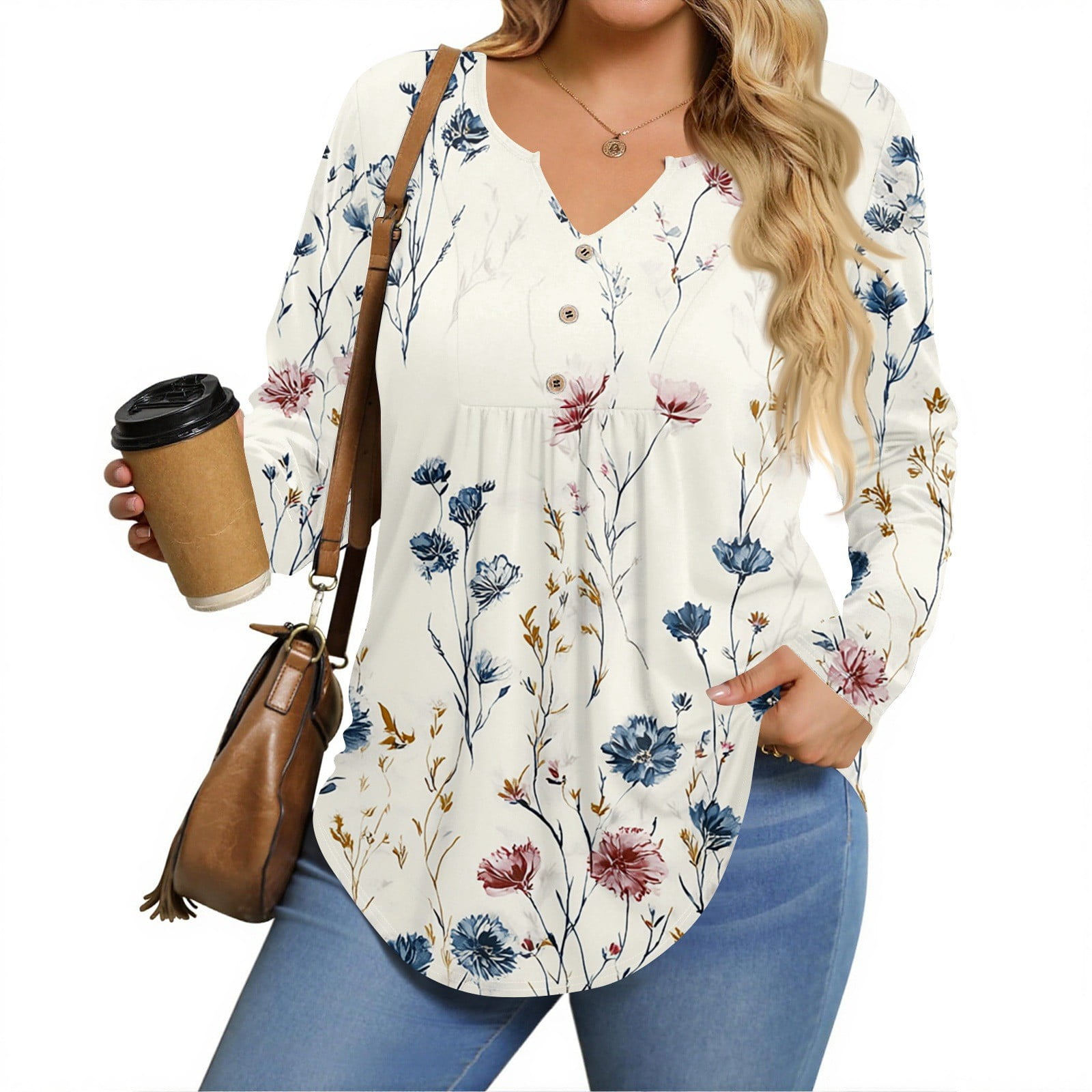 LARACE Women's Plus Size Halloween Shirt, Casual Long Loose