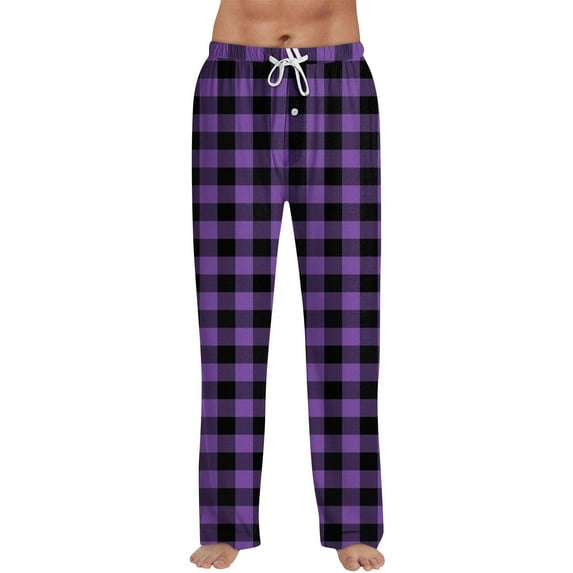 TQWQT Purple Plaid Pajama Pants Women Comfy Pjs Pants Cute Bottoms Buffalo Plaid Christmas Matching Spring Pjs Cute red Drawstring Sleepwear 3XL