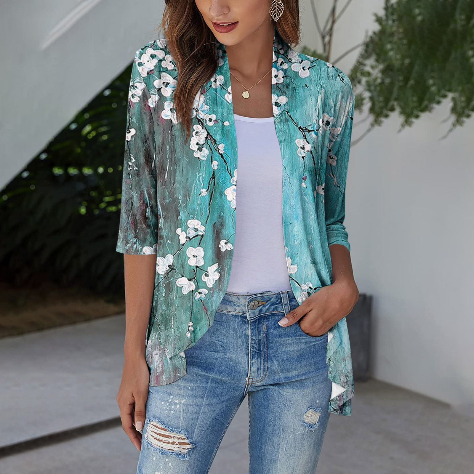 Floral print cardigans best sale