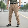 thumbnail image 1 of TQWQT Tactical Cargo Pants for Men Outdoor Waterproof Quick Dry Hikking Pants Baggy Ripstop Work Overalls Multi Pocket Trousers Brown S, 1 of 8
