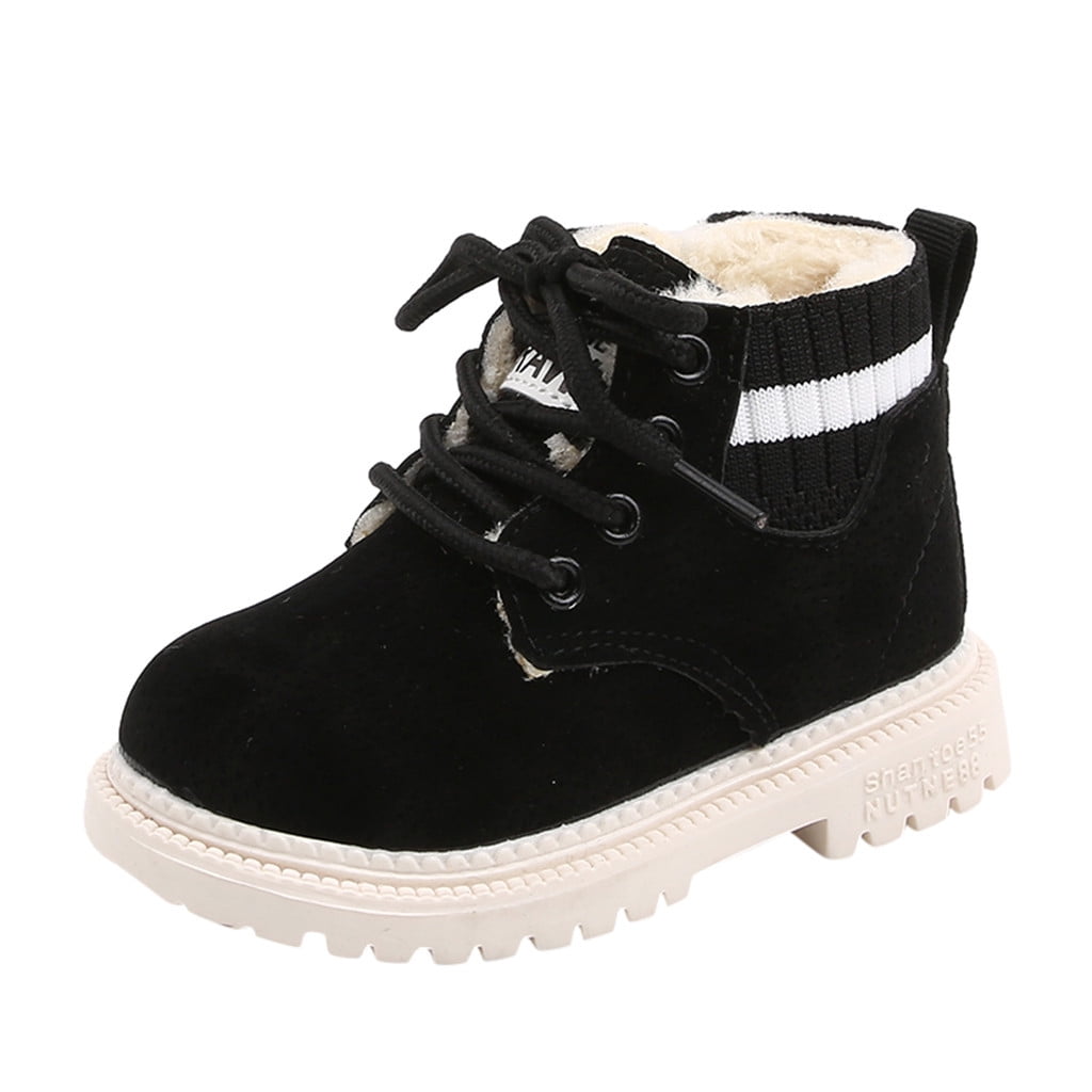 TQWQT Toddler Baby Boys Girls Hiking Boots Waterproof Fleece Lined Non