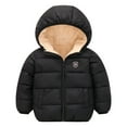 thumbnail image 1 of TQWQT Toddler Infant Kids Baby Boy Girl Bear Hooded Coat Winter Thick Jacket Winter Outwear Black 18-24 Months, 1 of 6