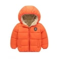 thumbnail image 1 of TQWQT Toddler Infant Kids Baby Boy Girl Bear Hooded Coat Winter Thick Jacket Winter Outwear Vermilion 12-18 Months, 1 of 6