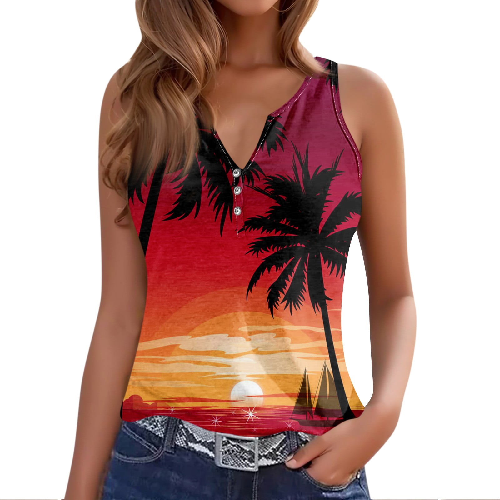 Hawaii Sleeveless Top main image 1