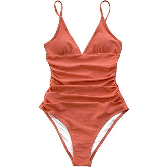 TQWQT Women's One Piece Swimsuit Tummy Control V Neck Bathing Suits