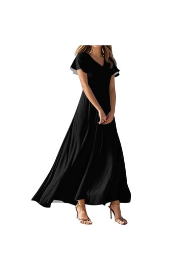Maxi Dresses: Casual, Summer & Long Sleeve | Walmart | Black - Walmart.com
