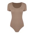 thumbnail image 1 of TQWQT Women's Round Neck Short Sleeve T Shirts Basic Bodysuits, 1 of 4