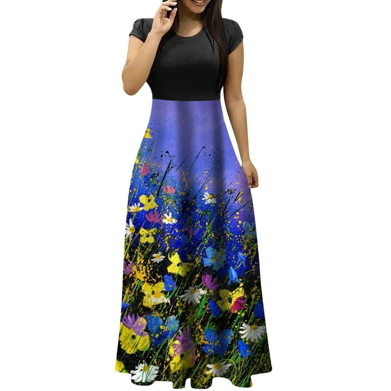 Ladies summer top maxi dresses uk