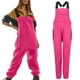 TQWQT Womens Fleece Overalls Onepiece Bibs Jumpsuits Adjustable