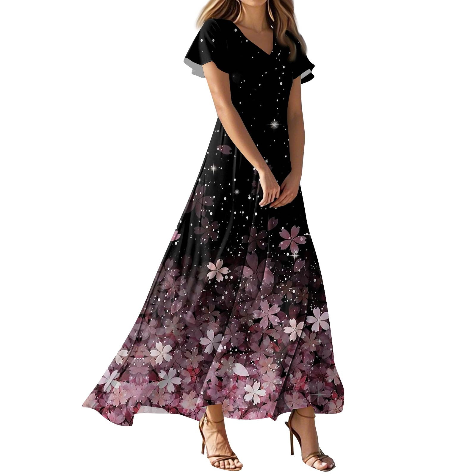 Spring And Summer New 7 Colors Boho Dress Ladies Fashion Sweet Lady Dress Plus Size S-5Xl