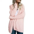 thumbnail image 1 of TQWQT Womens Fuzzy Fleece Open Front Hooded Long Cardigan Jackets Sherpa Outerwear Coats Pink L, 1 of 6