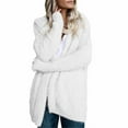 thumbnail image 1 of TQWQT Womens Fuzzy Fleece Open Front Hooded Long Cardigan Jackets Sherpa Outerwear Coats White M, 1 of 6