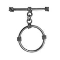 thumbnail image 1 of TR-152 Black Rodhium Overlay Simple & Elegant Twisted Wire Toggle 25MM, 1 of 1