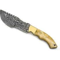 TR-177 Custom Handmade Damascus Steel 10 Inches Tracker Knife (Bone)