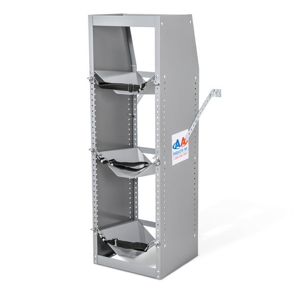 Refrigerant Tank Rack Steel Freon Tank Holder Rack Shelving Storage with Top Shelf for Cargo Van