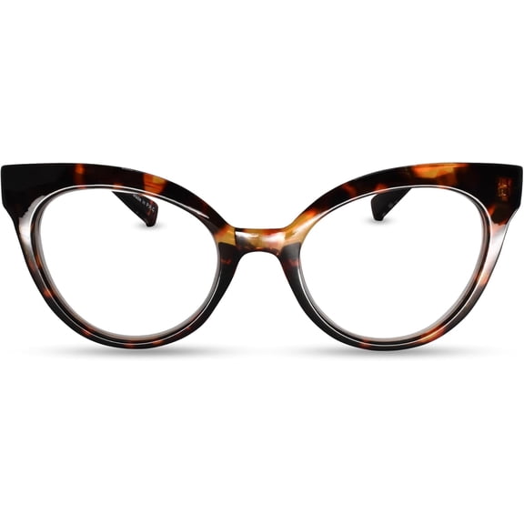 TR-90 Cat Eye Reading Glasses for Women – Narrow-Medium Fit, Durable and Sturdy Frame, Premium Readers, Brown Tortoise, +1.50