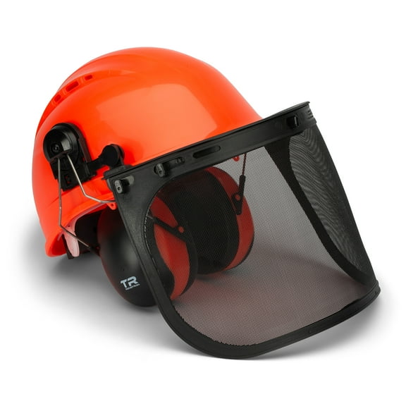 TR Industrial Forestry Safety Helmet and Hearing Protection System, Orange