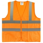 TR Industrial Orange High Visibility Reflective Class 2 Safety Vest, 2 Pockets, Knitted, Size 4XL