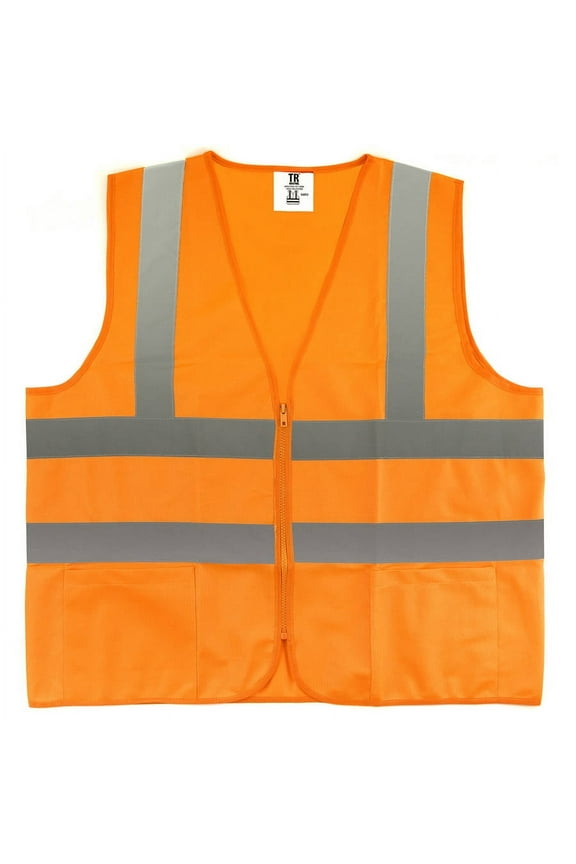 Orange High Visibility Reflective Class 2 Safety Vest, XXXL