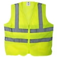 thumbnail image 1 of TR Industrial Yellow Mesh High Visibility Reflected Class 2 Safety Vest, No Pockets, Size M, 1 of 1