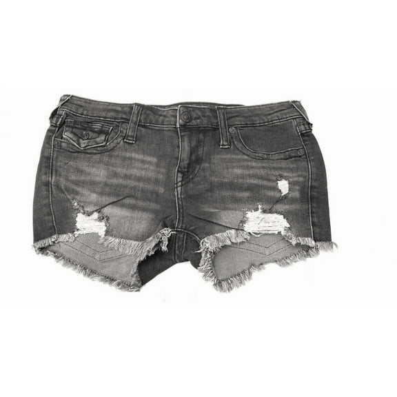 TR JEANS Women's Casual Summer Denim Shorts Mid Waisted Stretchy Ripped Jean Shorts with Pockets