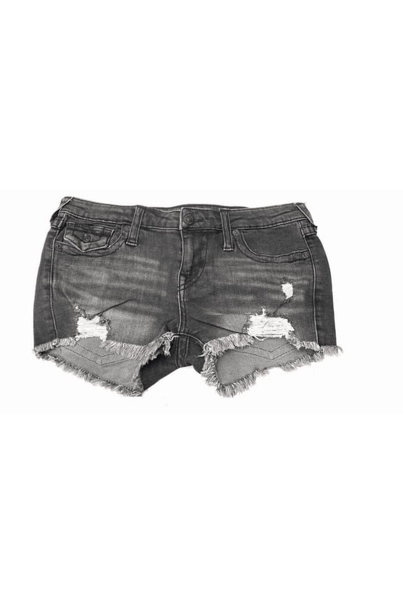 TR JEANS Women's Casual Summer Denim Shorts Mid Waisted Stretchy Ripped Jean Shorts with Pockets