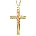 thumbnail image 1 of TR Jewelry Concepts G C25212 1.08 x 0.58 in. CCO 10K Black Hills Gold Cross Pendant, Tri Color, 1 of 1