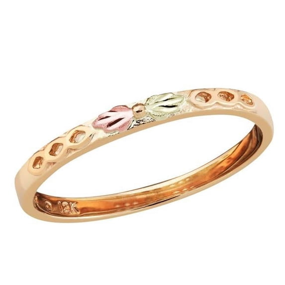 TR Jewelry Concepts G L10028Y 10K Yellow & 12K Ladies Black Hills Gold Ring - Tri Color
